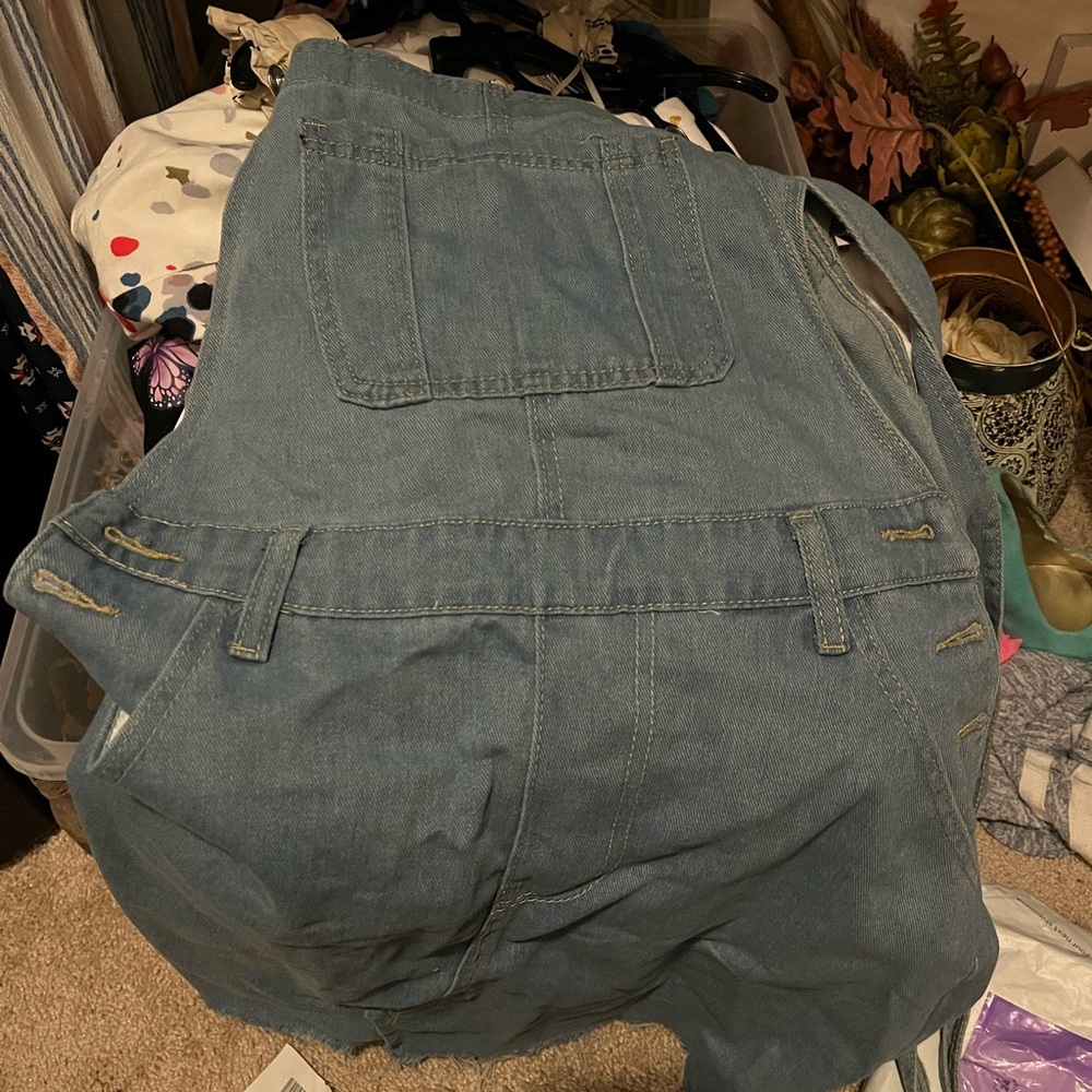 Denim overall dress